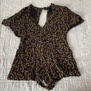 Free People Black Floral Dress